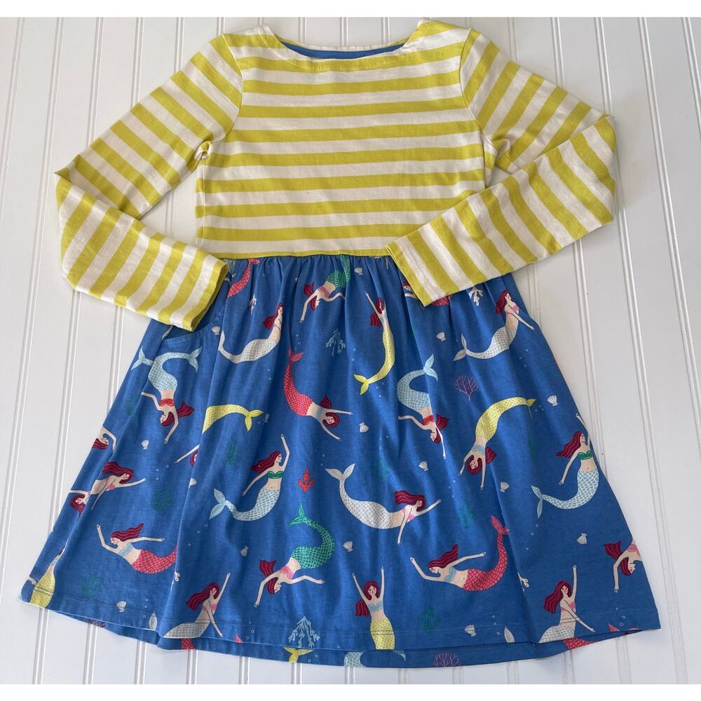 Mini Boden Mermaid and Stripes Hotchpotch‎ Dress Size Girls 9/10